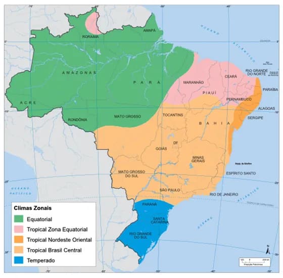 Brazil climate map